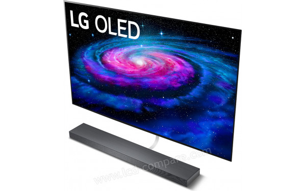 LG OLED65WX - Vue 3/4 droite en contre-plong&eacute;e