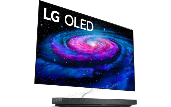 LG OLED65WX - Vue 3/4 gauche en perspective