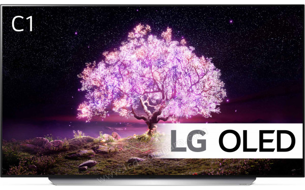 LG OLED77C1 Blanc - Vue de face