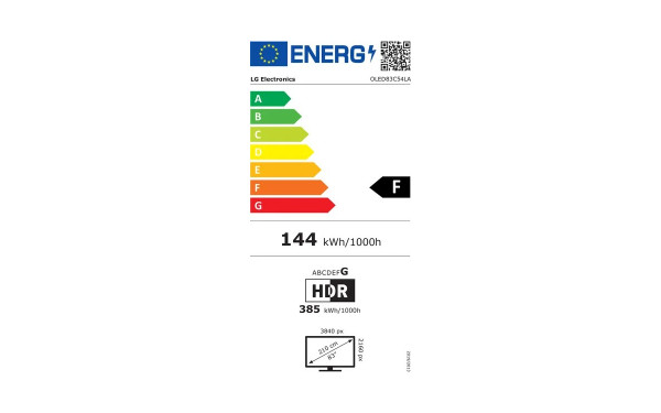 LG OLED83C5 - &Eacute;tiquette &eacute;nergie v2