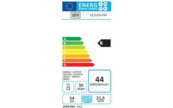 LISTO 21.5LED-554 - &Eacute;tiquette &eacute;nergie