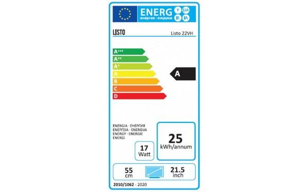 LISTO 22 VH - &Eacute;tiquette &eacute;nergie