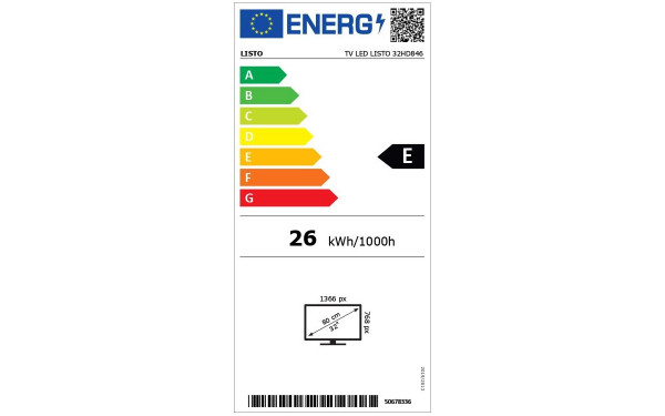LISTO 32HD846 - &Eacute;tiquette &eacute;nergie v2