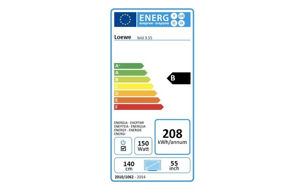 LOEWE bild 3.55 Gris clair - &Eacute;tiquette &eacute;nergie
