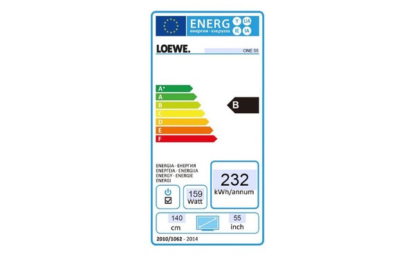 LOEWE One 55 Blanc - &Eacute;tiquette &eacute;nergie