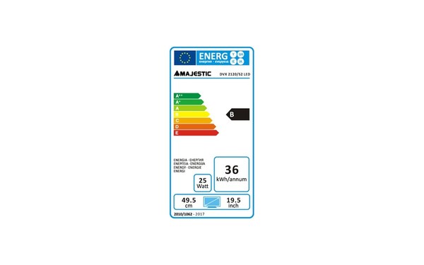 MAJESTIC DVX 2120/S2 LED MP10 - &Eacute;tiquette &eacute;nergie