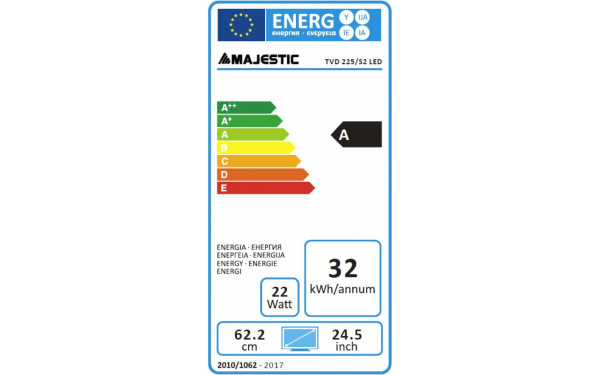MAJESTIC TVD-225 S2 - &Eacute;tiquette &eacute;nergie