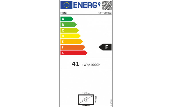 METZ 42MTC6000Z - &Eacute;tiquette &eacute;nergie v2