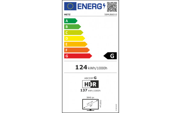 METZ 58MUB6010 - &Eacute;tiquette &eacute;nergie v2