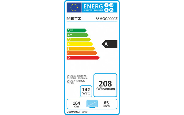 METZ 65MOC9000Z - &Eacute;tiquette &eacute;nergie