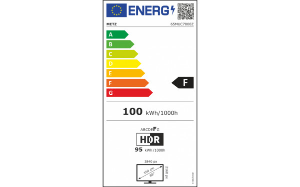 METZ 65MUC7000Z - &Eacute;tiquette &eacute;nergie v2