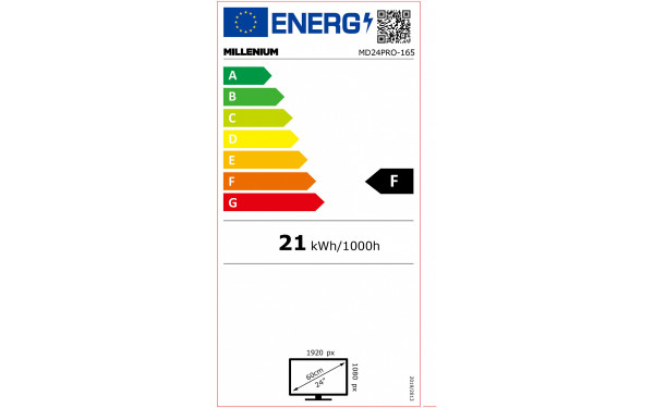 MILLENIUM MD24 Pro 165 - &Eacute;tiquette &eacute;nergie v2