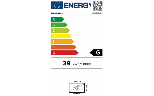 MILLENIUM MD34PRO-2 - &Eacute;tiquette &eacute;nergie v2