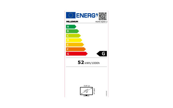 MILLENIUM MD49DQHD-2 - &Eacute;tiquette &eacute;nergie v2
