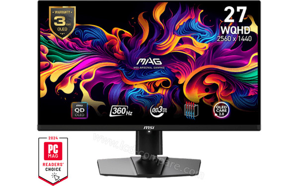 MSI MAG 271QPX QD-OLED - Vue de face