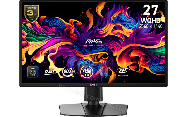 MSI MAG 272QPDE QD-OLED X24 - Vue de face