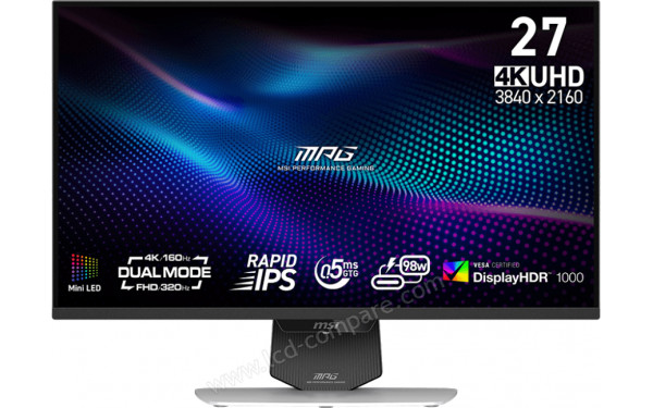 MSI MPG 274URDFWDE E16M - Vue de face