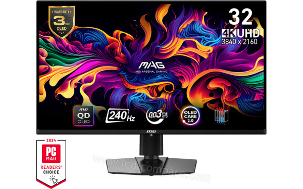MSI MAG 321UPX QD-OLED - Vue de face