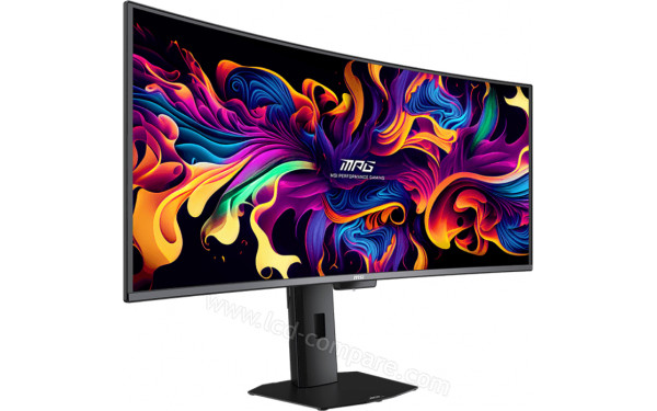 MSI MPG 341CQR QD-OLED X36 - Vue 3/4 gauche