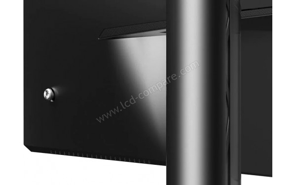 MSI Creator PS321URV - Zoom sur la partie arri&egrave;re et le joystick de navigation