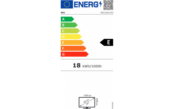 MSI G24C4 E2 - &Eacute;tiquette &eacute;nergie v2