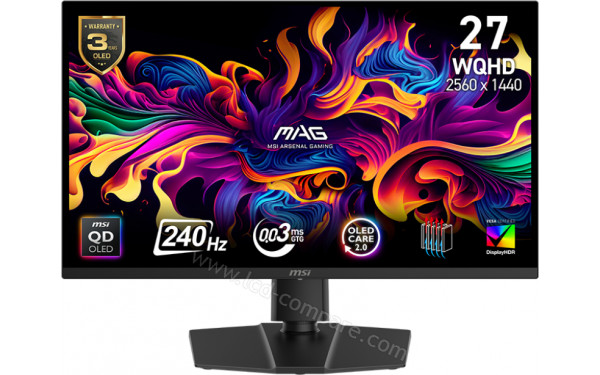 MSI MAG 271QP QD-OLED X24 - Vue de face