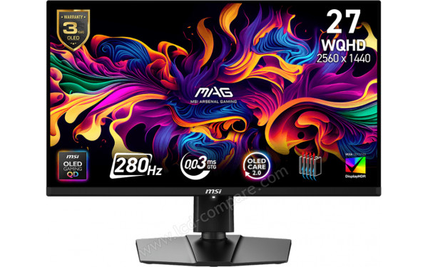 MSI MAG 271QP QD-OLED X28 - Vue de face