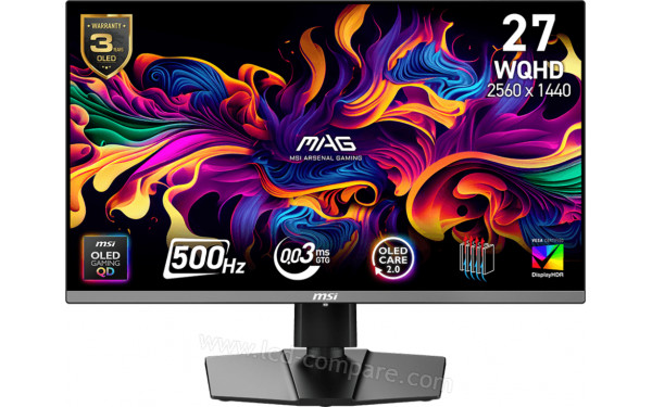 MSI MAG 272QP QD-OLED X50 - Vue de face