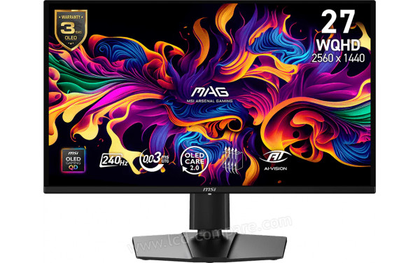 MSI MAG 274QP QD-OLED X24 - Vue de face