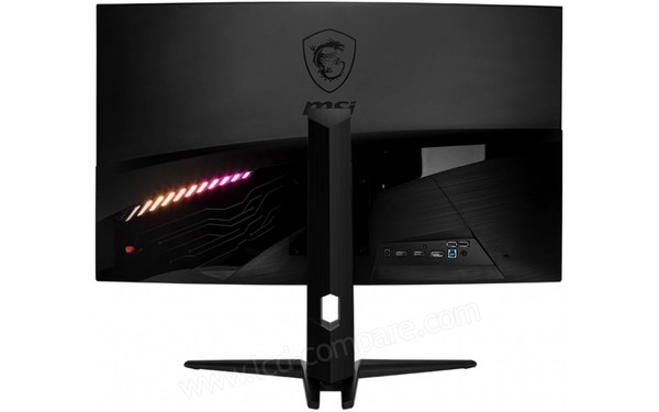 MSI Optix MAG321CQR - Vue de l'arri&egrave;re avec le Mystic Light