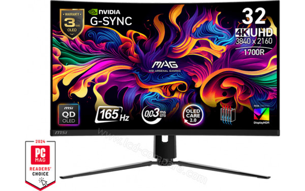 MSI MAG 321CUP QD-OLED - Vue de face