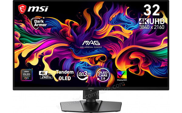 MSI MAG 321UP QD-OLED X24 - Vue de face