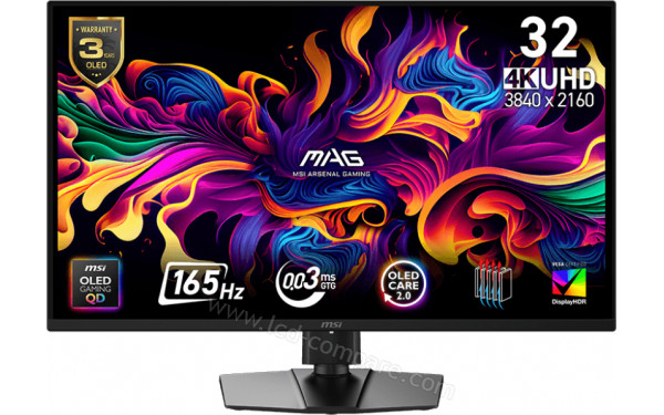 MSI MAG 322UP QD-OLED E16 - Vue de face