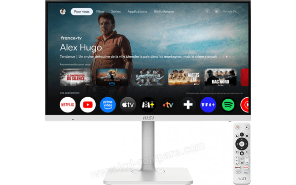 MSI MD272UPSW - Vue de face et accessoire