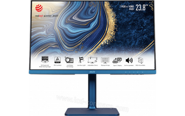 MSI Modern MD241P Ultramarine - Vue de face