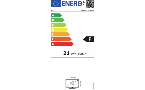 MSI Modern MD241P Ultramarine - &Eacute;tiquette &eacute;nergie v2