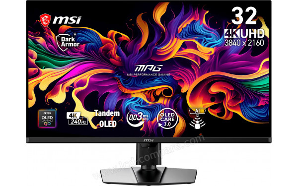 MSI MPG 322UR QD-OLED X24 - Vue de face