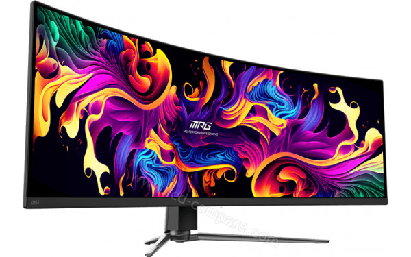 MSI MPG 491CQPDE QD-OLED - Vue 3/4 gauche