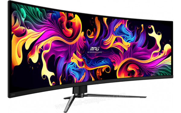 MSI MPG 491CQPX QD-OLED - Vue 3/4 gauche