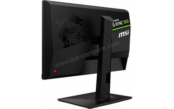 MSI Oculux NXG253R - Vue 3/4 arri&egrave;re