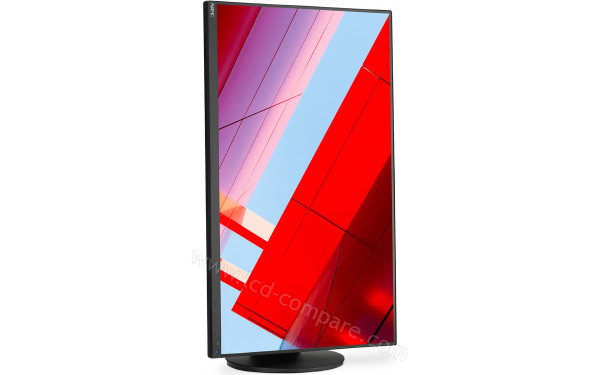 NEC MultiSync E243F-BK - Vue 3/4 gauche en mode portrait