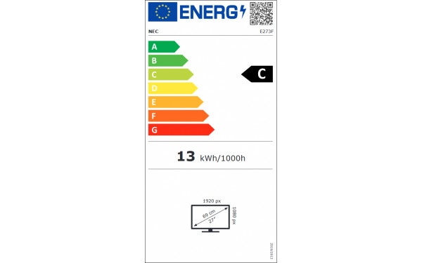 NEC E273F-WH - &Eacute;tiquette &eacute;nergie v2