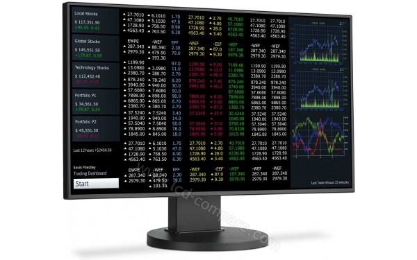 NEC MultiSync EX241UN-BK - Vue 3/4 gauche