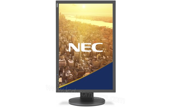 NEC MultiSync PA243W-BK - Vue de face en mode portrait