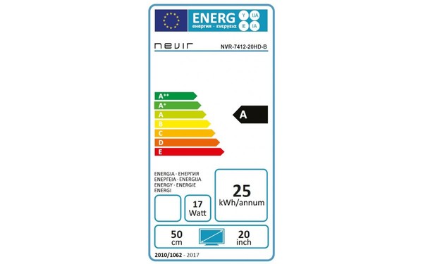 NEVIR NVR-7412-20HD-B - &Eacute;tiquette &eacute;nergie