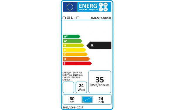 NEVIR NVR-7412-24HD-B - &Eacute;tiquette &eacute;nergie