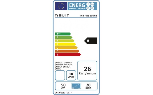 NEVIR NVR-7418-20HD-B - &Eacute;tiquette &eacute;nergie