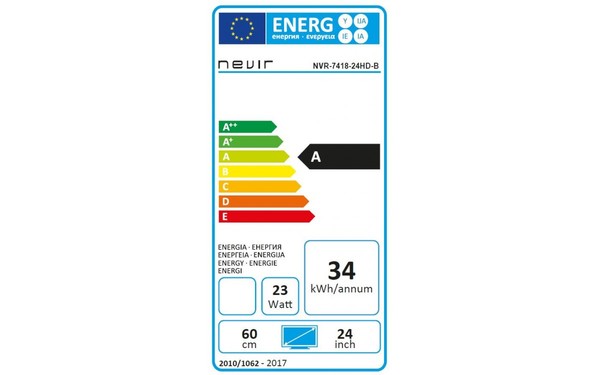 NEVIR NVR-7418-24HD-B - &Eacute;tiquette &eacute;nergie