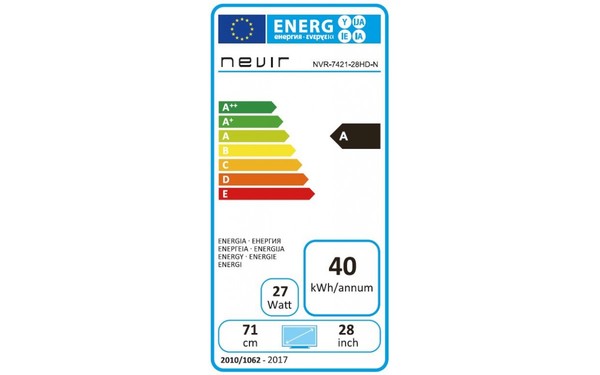 NEVIR NVR-7421-28HD-N - &Eacute;tiquette &eacute;nergie