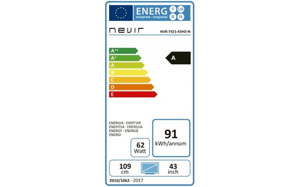 NEVIR NVR-7421-43HD-N - &Eacute;tiquette &eacute;nergie